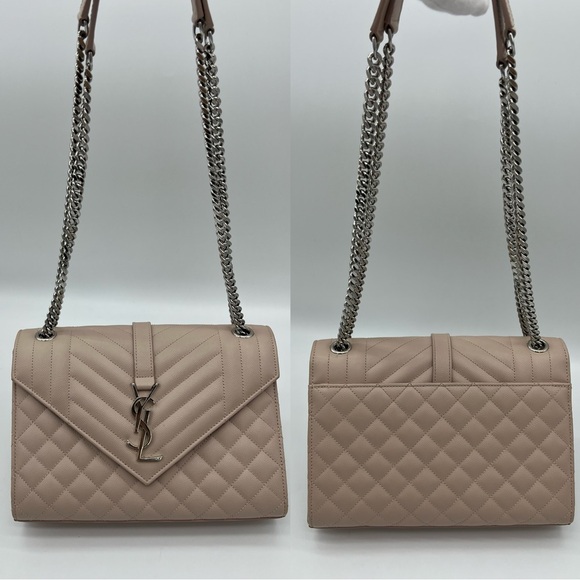 Authentic Envelope medium grained calfskin chain bag - Picture 4 of 17